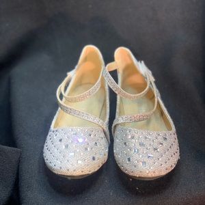 Silver dress flats